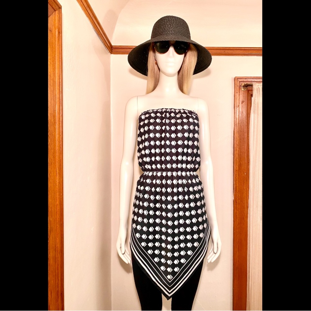 Geometric Scarf Blouse - Sz Sm